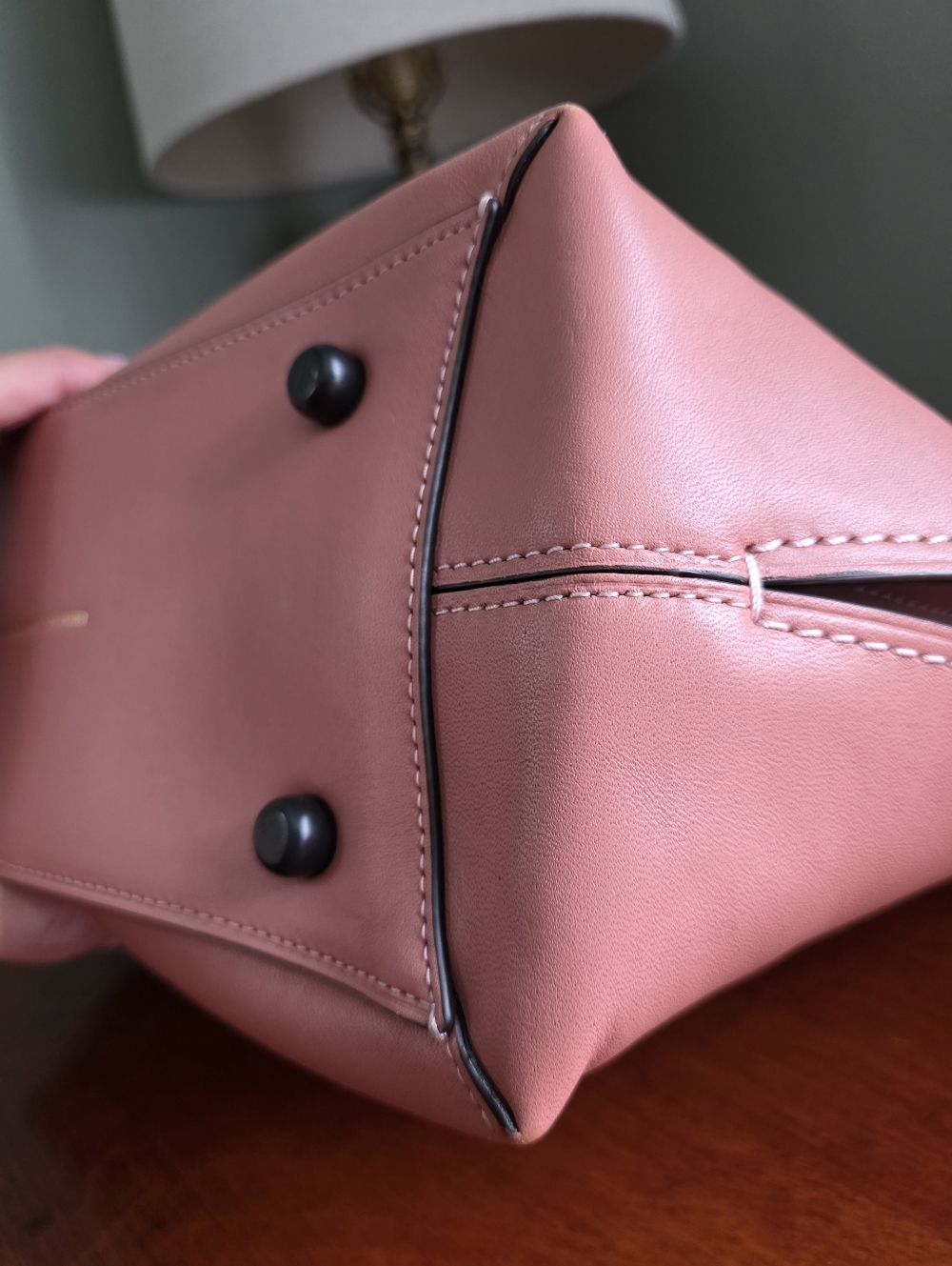 Coach 1941 59983 Dakota Satchel Whipstitch Pink Melon Leather Bag - Picture 8 of 16